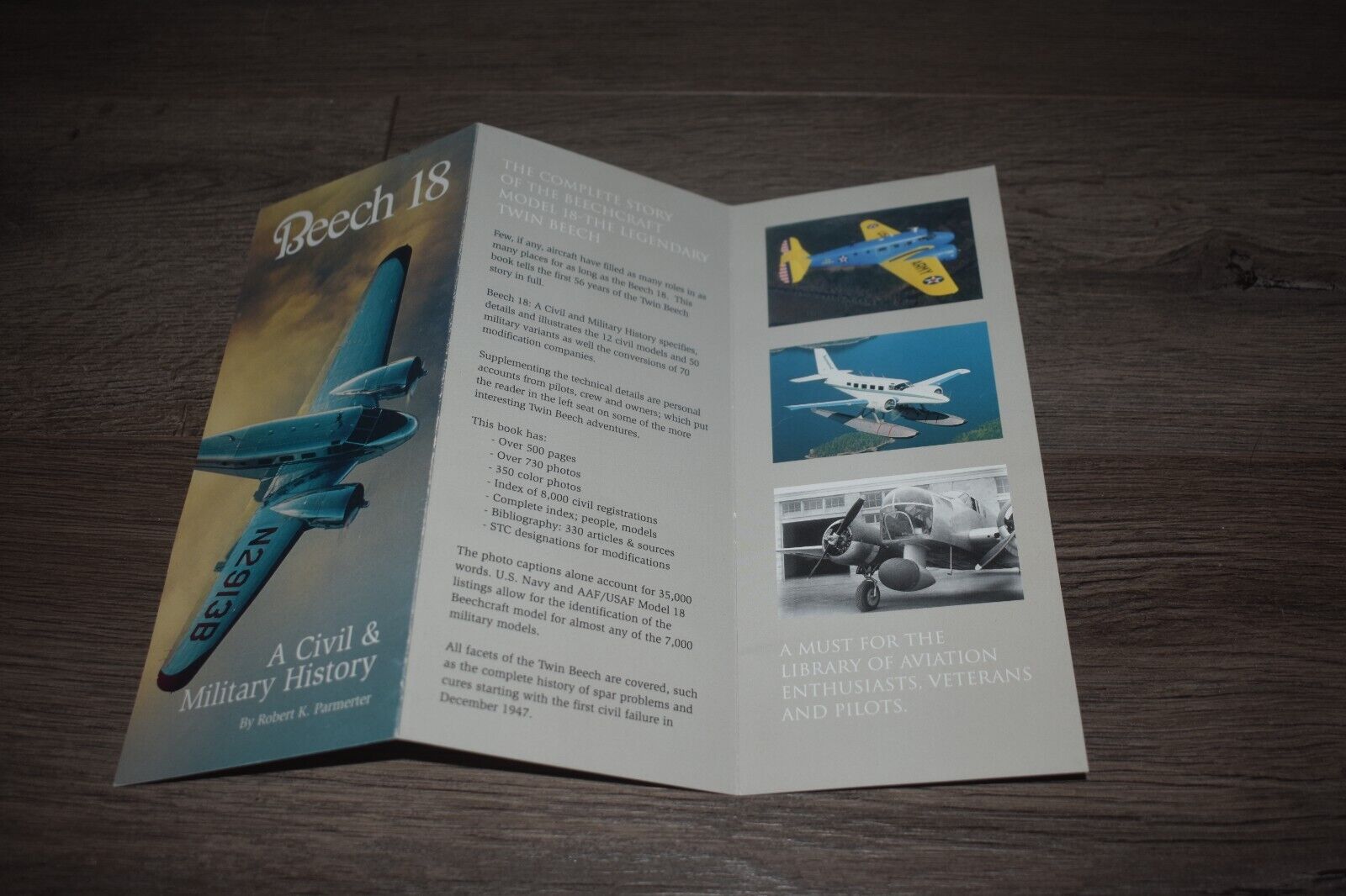 Beech 18: A Civil & Military History by Robert Parmerter book order pamphlet