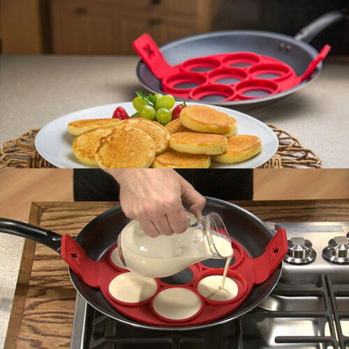 Pancake Flippin' Silicone Mold Nonstick Baking Waffle Egg Cake Perfect Form Diy